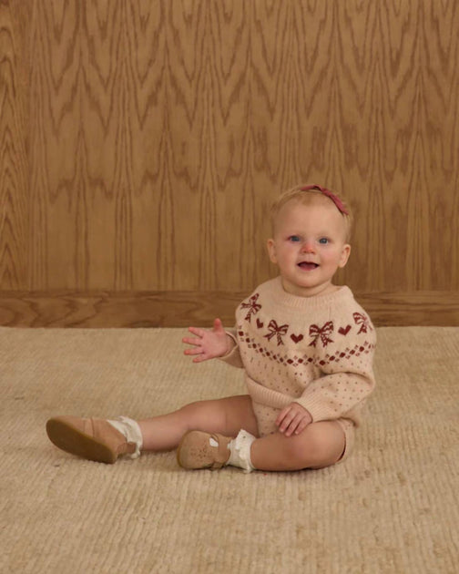 Rylee + Cru Fair Isle Sweater Beige 0-3M 4