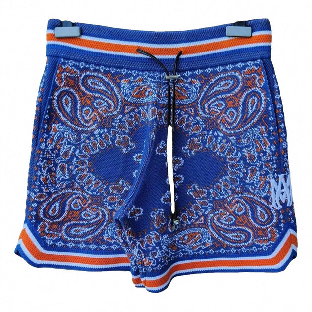 Amiri Bandana Shorts Blue Small 3