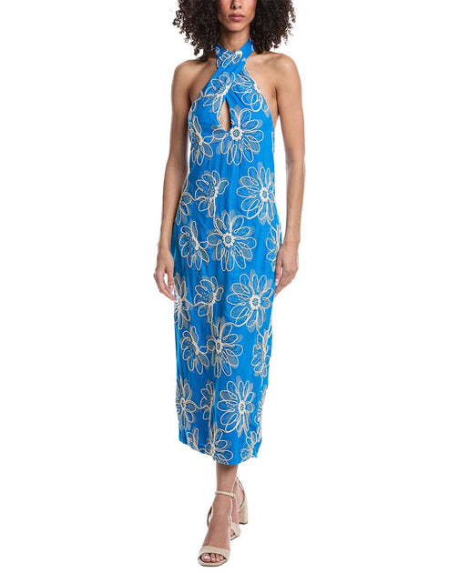 Ramy Brook Aiden Midi Dress Blue US 0 2