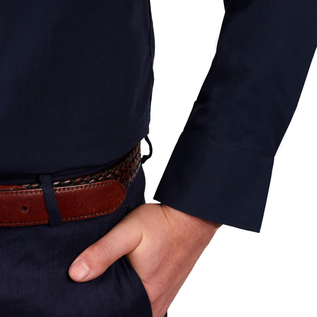 Cavalli Class Herren Hemd Dunkelblau US 17 4