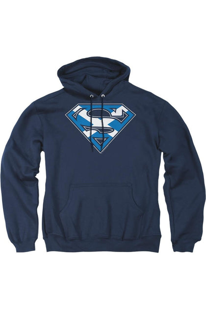 Gildan Superman Scottish Shield Hoodie Blue Medium 2