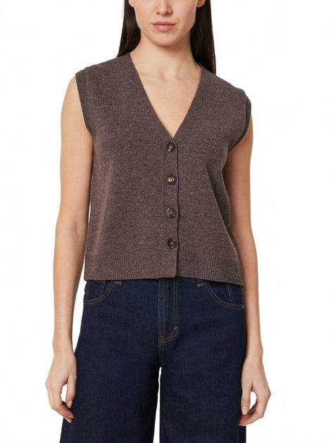 Habitual Sweater Vest Brown Medium 2