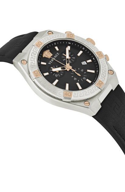 Versace V-Sporty Greca Watch Silver 46mm 4
