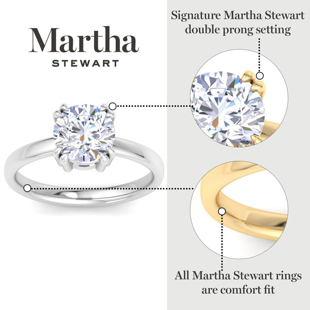 Martha Stewart Round Solitaire Ring Multi US 5 8