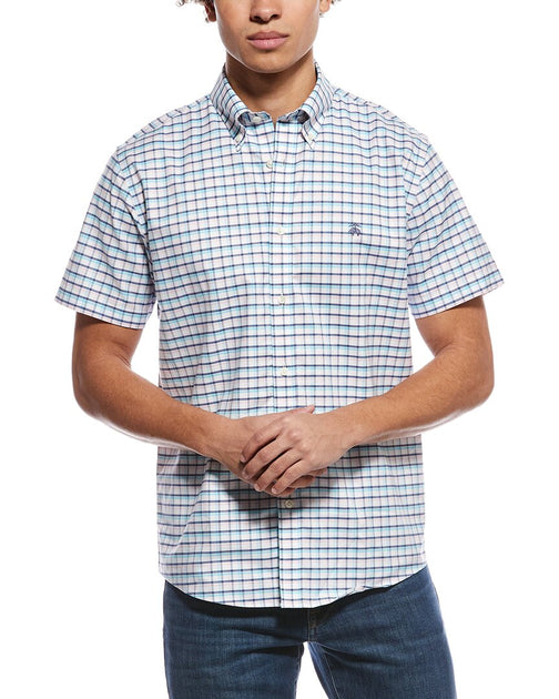 Brooks Brothers Oxford Check Shirt Bleu Medium 2