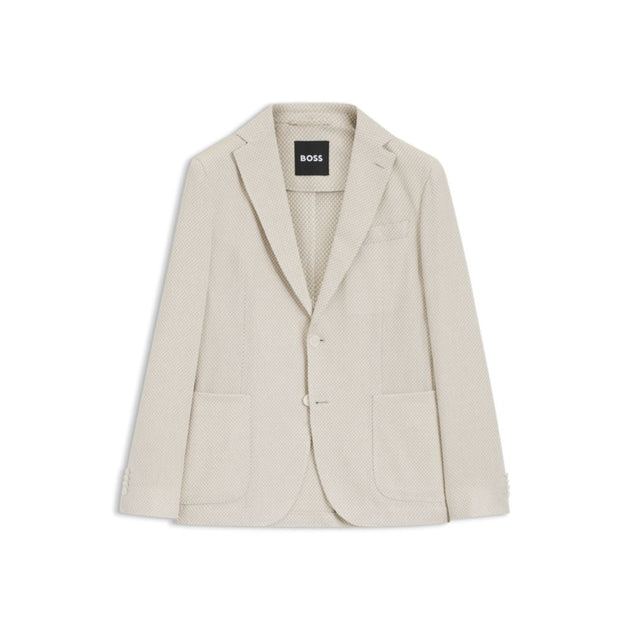 Boss Patterned Slim-fit Jacket Beige US 44 Regular 2