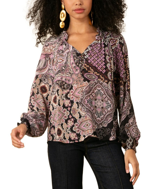 Hale Bob Laura Silk Blouse Pink Medium 2