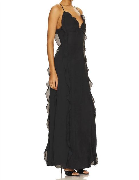 SIMKHAI Emily Maxikleid Schwarz US 4 3