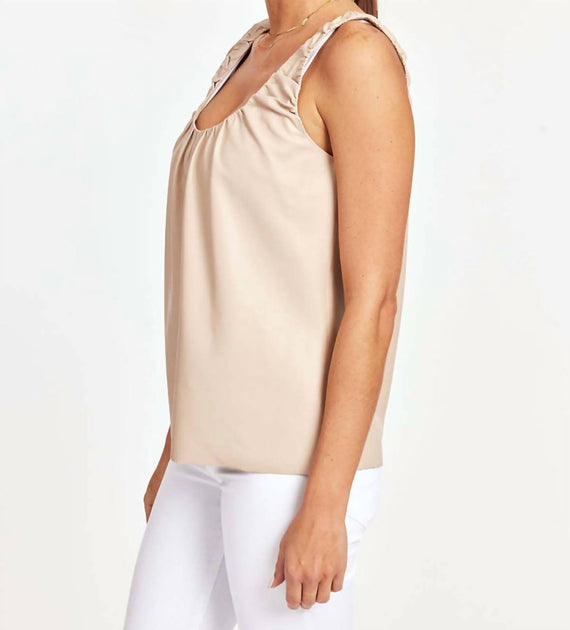 Dolce Cabo Tank Top Beige Small 5