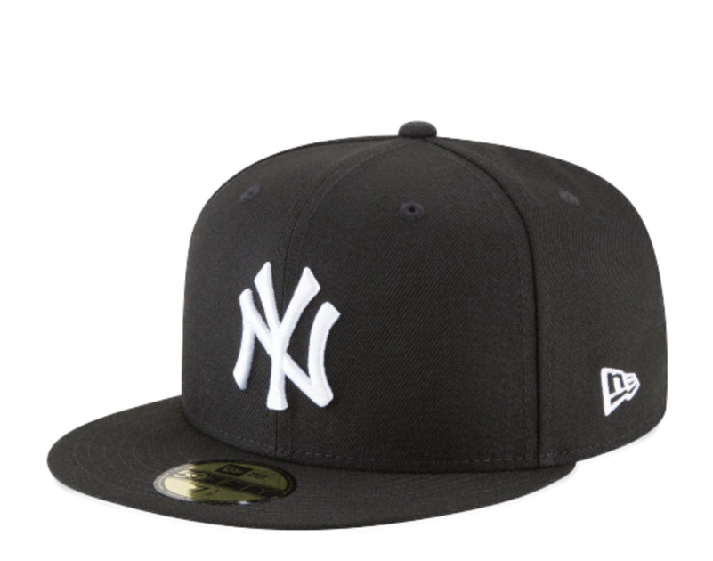 New Era 59Fifty MLB New York Yankees Basic Fitted Hat Black Size 7 3/4 2