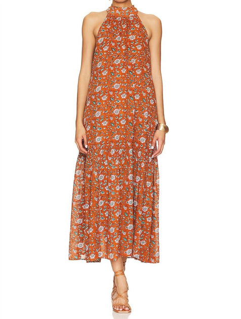 Cleobella Wilder Maxi Dress Brown XS 4