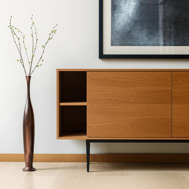 Hivvago Floor Vase Brown 41in 3