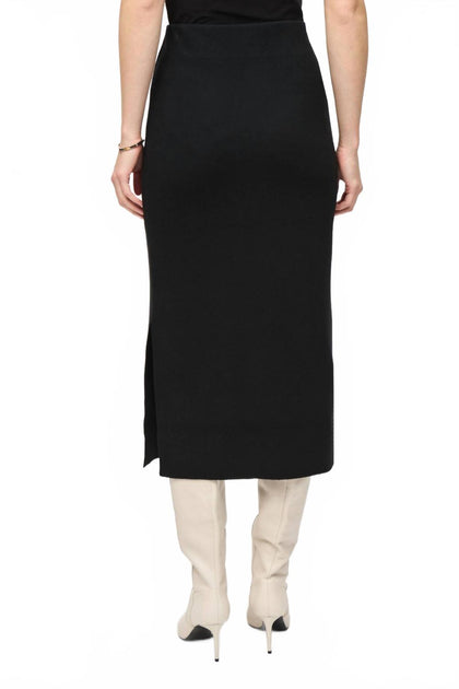 Joseph Ribkoff Sweater Knit Midi Skirt Black XLarge 4