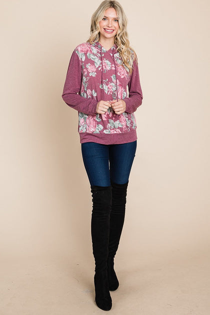 TRUEDAMES Floral Printed Hoodie Multi Large 3