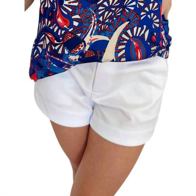 Jade Round Side Shorts Weiß US 10 2