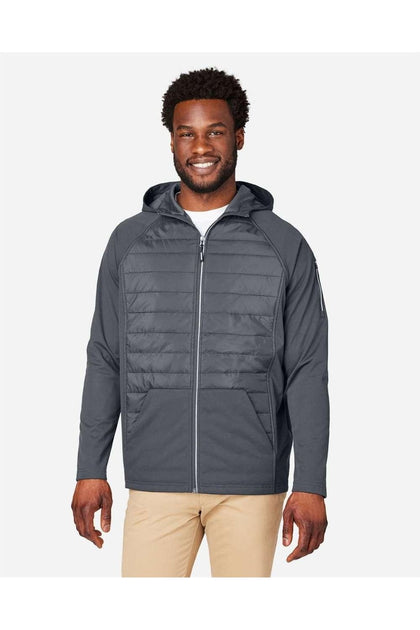 CORE365 Techno Lite Hybrid Hooded Jacket Grey XSmall 3
