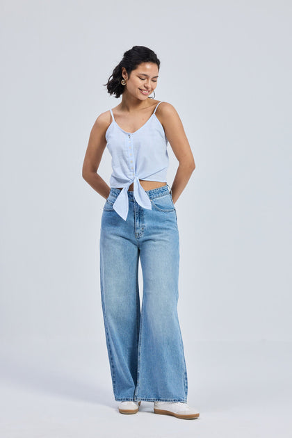 Reistor Pool Day Tan Lines Camisole Blue XLarge 2
