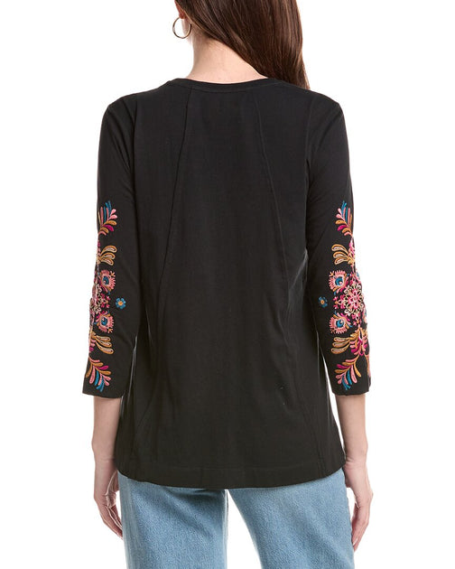Johnny Was Brandi T-Shirt Black XSmall 3