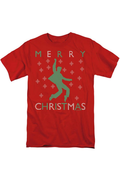 Gildan Elvis Dancing Ugly Christmas T-Shirt Red XXX-Large 2