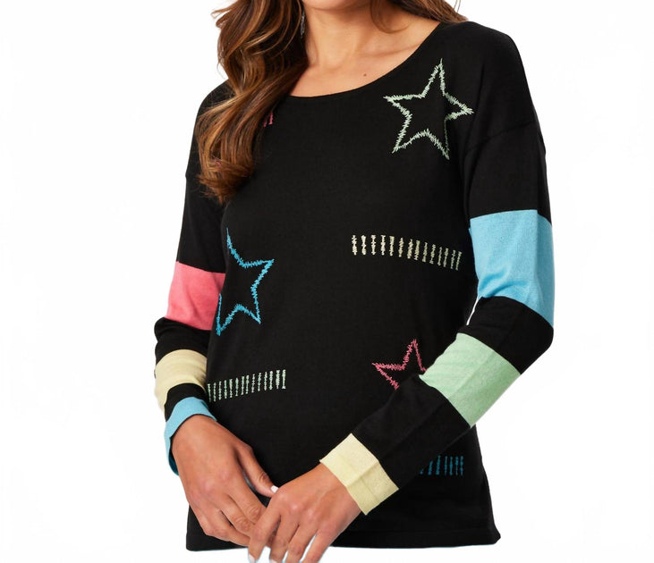 French Kyss Scoop Star Top Black Small 2