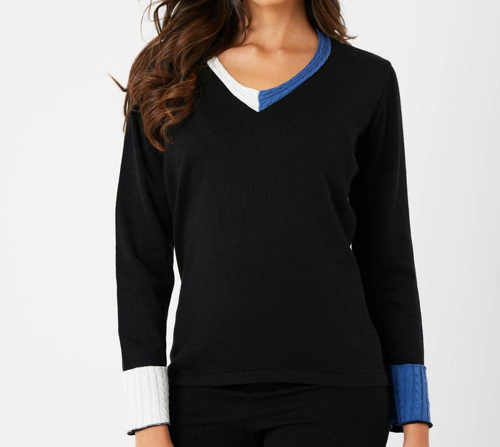 french kyss Braided V-Neck Top Multi XLarge 2