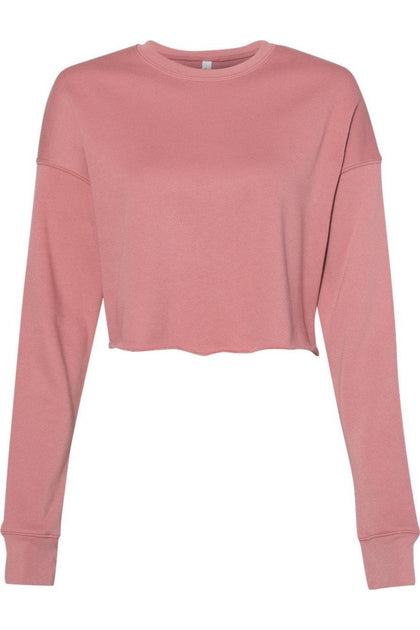 BELLA + CANVAS Crop Crew Fleece Pink Medium 2