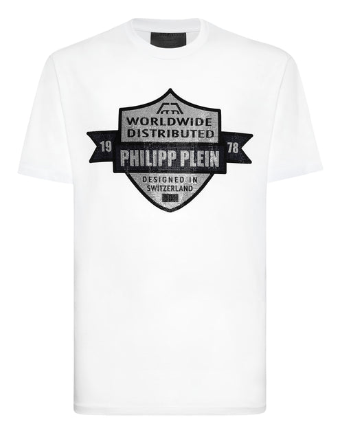 Philipp Plein Round Neck T-Shirt PP Crest White 4XLarge 2