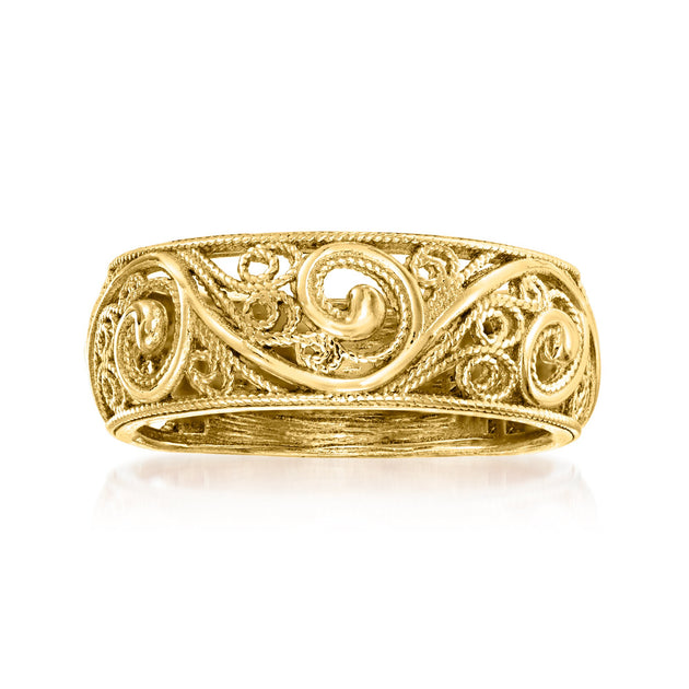 Ross-Simons Scrollwork Ring Gold US 7 2