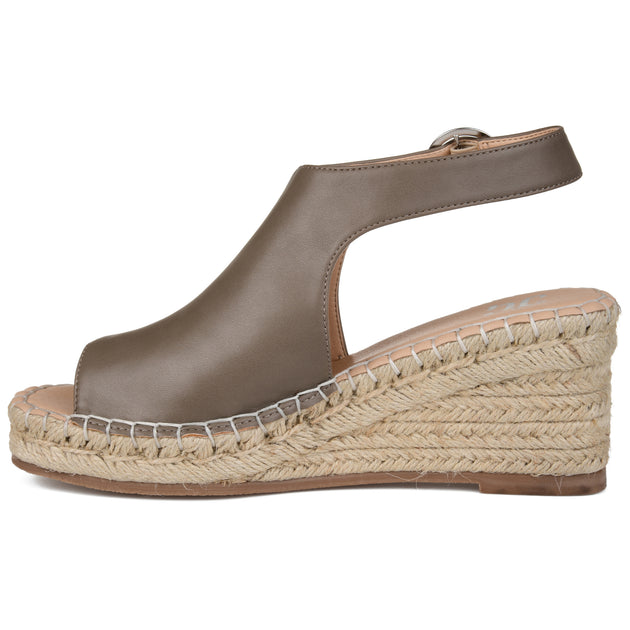 Journee Collection Wedge Sandal Grey US 7 3