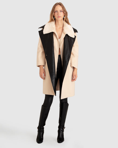 Belle & Bloom Watch Me Go Over Coat Beige Medium 2