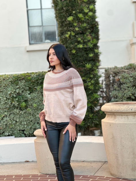 TRUEDAMES Knit Sweater Pink Large 3