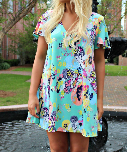 Judith March Shift Dress Multi Large 2