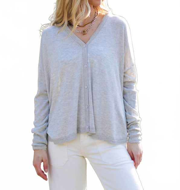 C.T.plage Button Front Cardigan Blau Medium 2