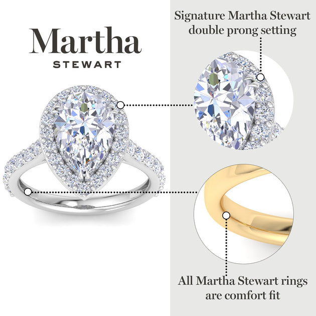 Martha Stewart Lab Grown Diamond Engagement Ring Gold US 9.5 7