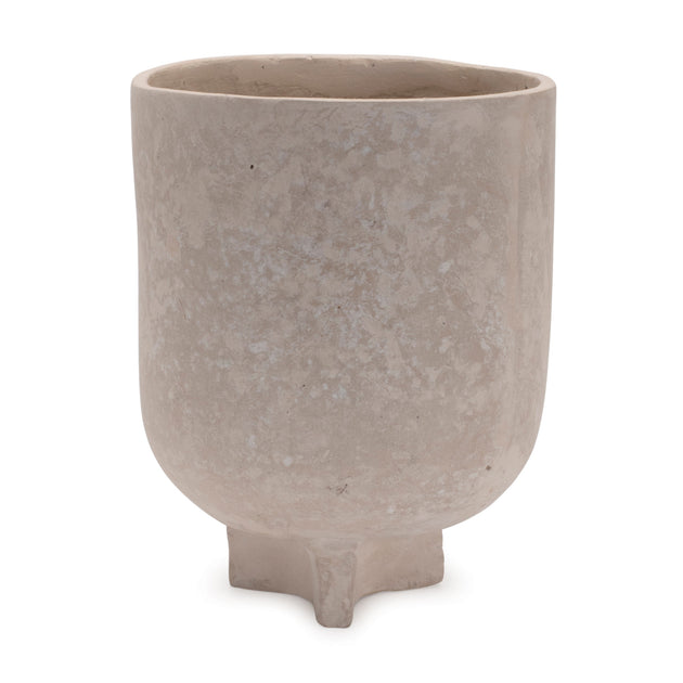 Hivvago Urn Resin Table Vase Beige 2