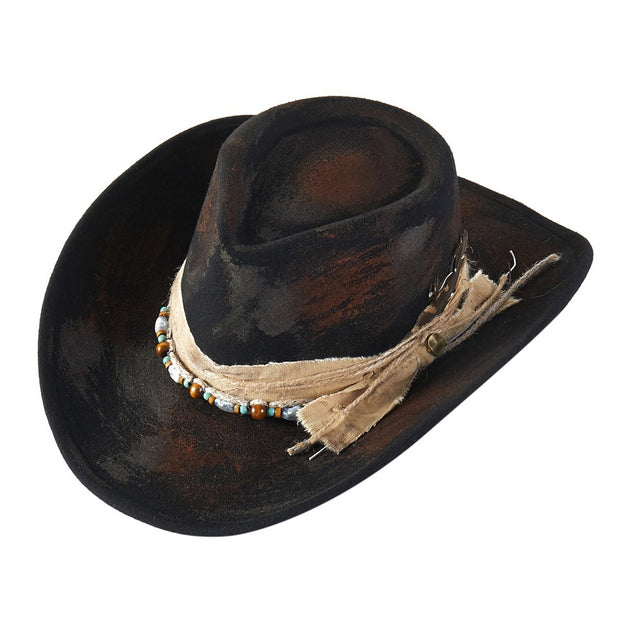 FASHNZFAB Western Cowgirl Fedora Hat Multi 4