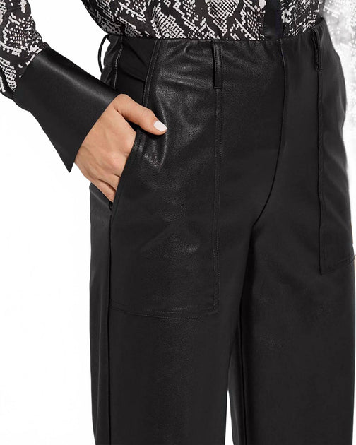 Lysse Kunstleder Cropped Weite Hose Schwarz XSmall 4