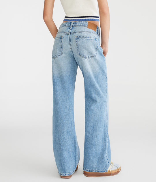 Aeropostale Low-Rise Baggy Flare Jean Multi US 20 4