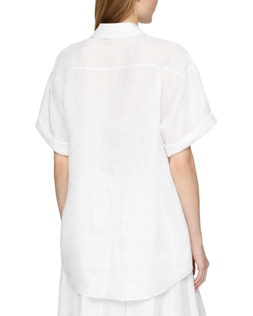 Lafayette 148 New York Drop Shoulder Blouse White Large 3