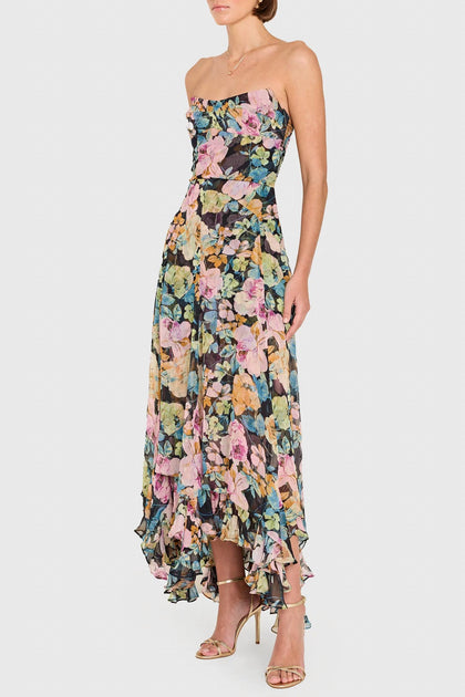 Amanda Uprichard Monterey Maxi Dress Multi Large 3