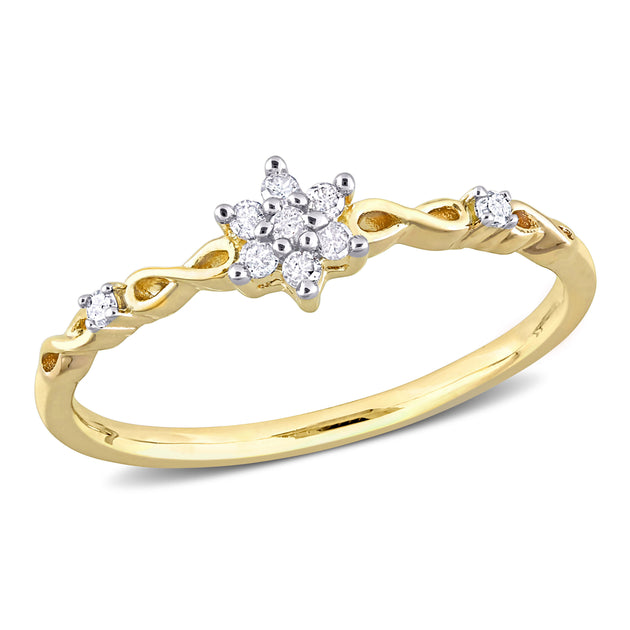 Mimi & Max Diamond Promise Ring Silver US 8 2