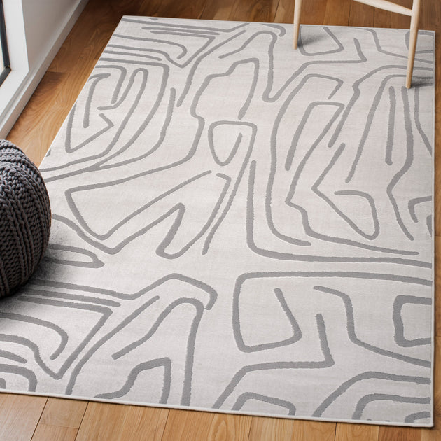 Jonathan Y Alcina Area Rug White/Light Gray 8x10 3