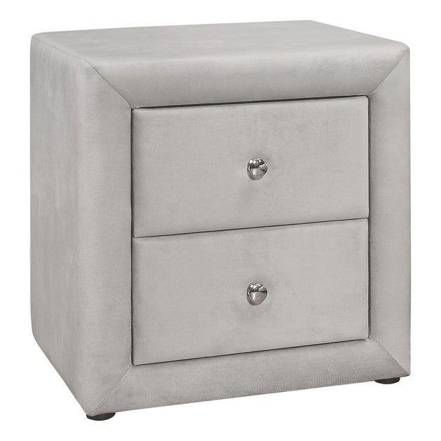 Hivvago 21" Two Drawer Nightstand Light Gray 3
