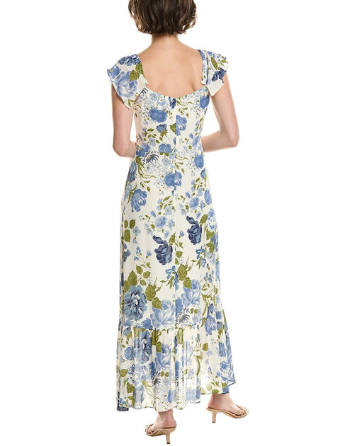 REVERIEE Maxi Dress Blue Floral XSmall 3