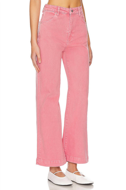 ROLLA'S Sailor Scoop Wide Leg Jeans Pink 34 3