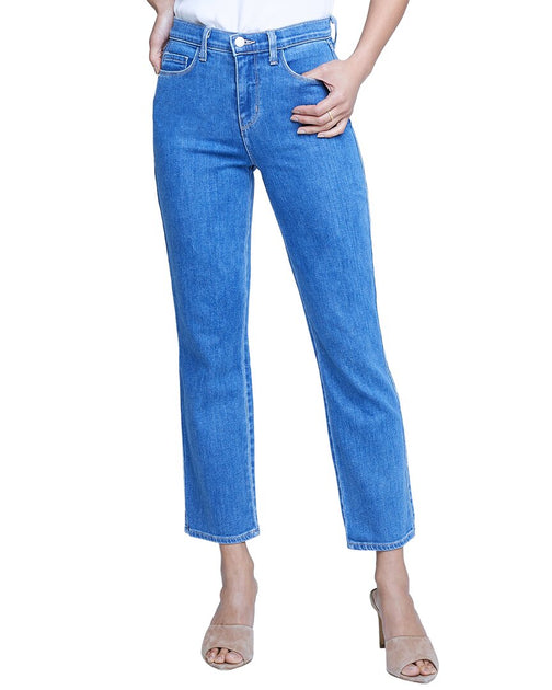 L'AGENCE Alexia High-Rise Crop Cigarette Jean Blue 2