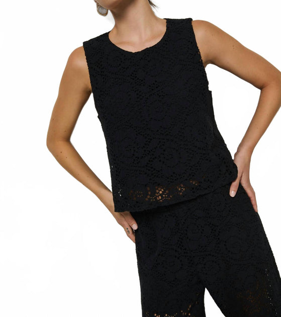 Nation LTD Sheri Spitzentanktop Schwarz Large 4