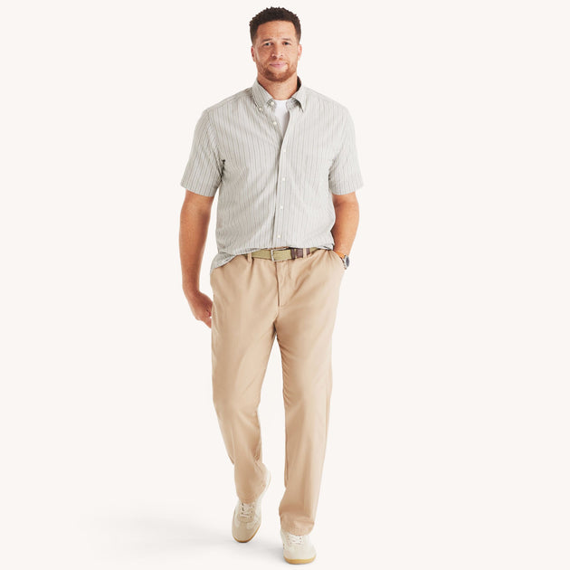 Nautica Striped Short-Sleeve Shirt Grey 5XLarge 4