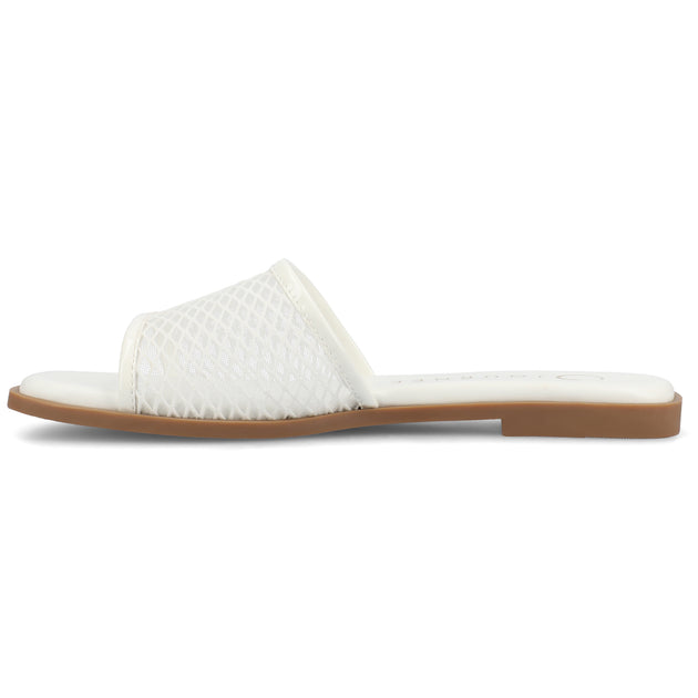 Journee Collection Breckley Flat Sandal White US 12 3