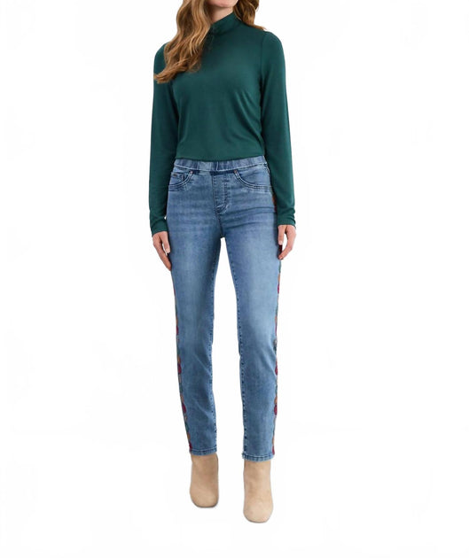 FDJ Pull-On Pencil Ankle Denim Blue US 10 4